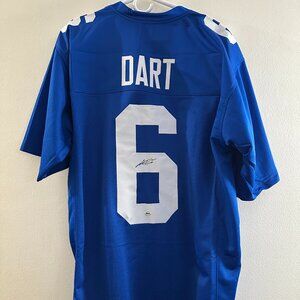 JAXSON DART SIGNED NEW YORK GIANTS AUTOGRAPHED CUSTOM JERSEY W/COA - XL - eml2